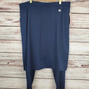 NWT SNOGA Athletics Womens 1X 24" Ballet Snoga Navy Skirt Skort Crop Leggings